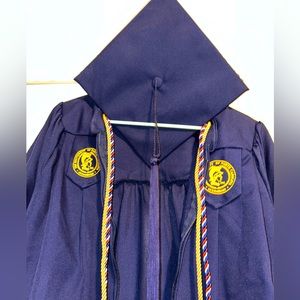 UNCG graduation cap and gown